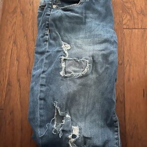 Maurices Men's Ripped Blue Skinny Jeans